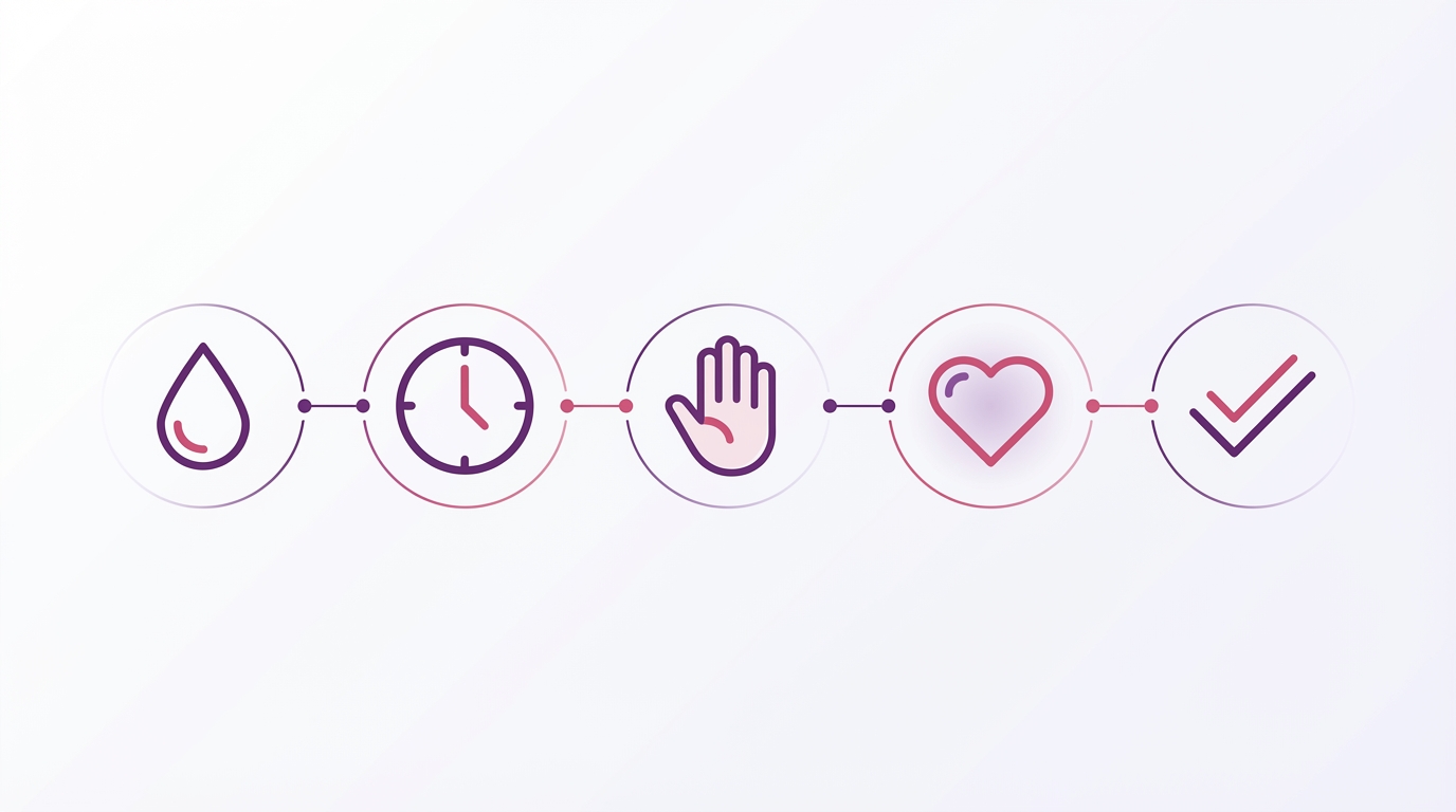 Checklist preparation — lubrifiant, temps, hygiene, detente, a votre rythme